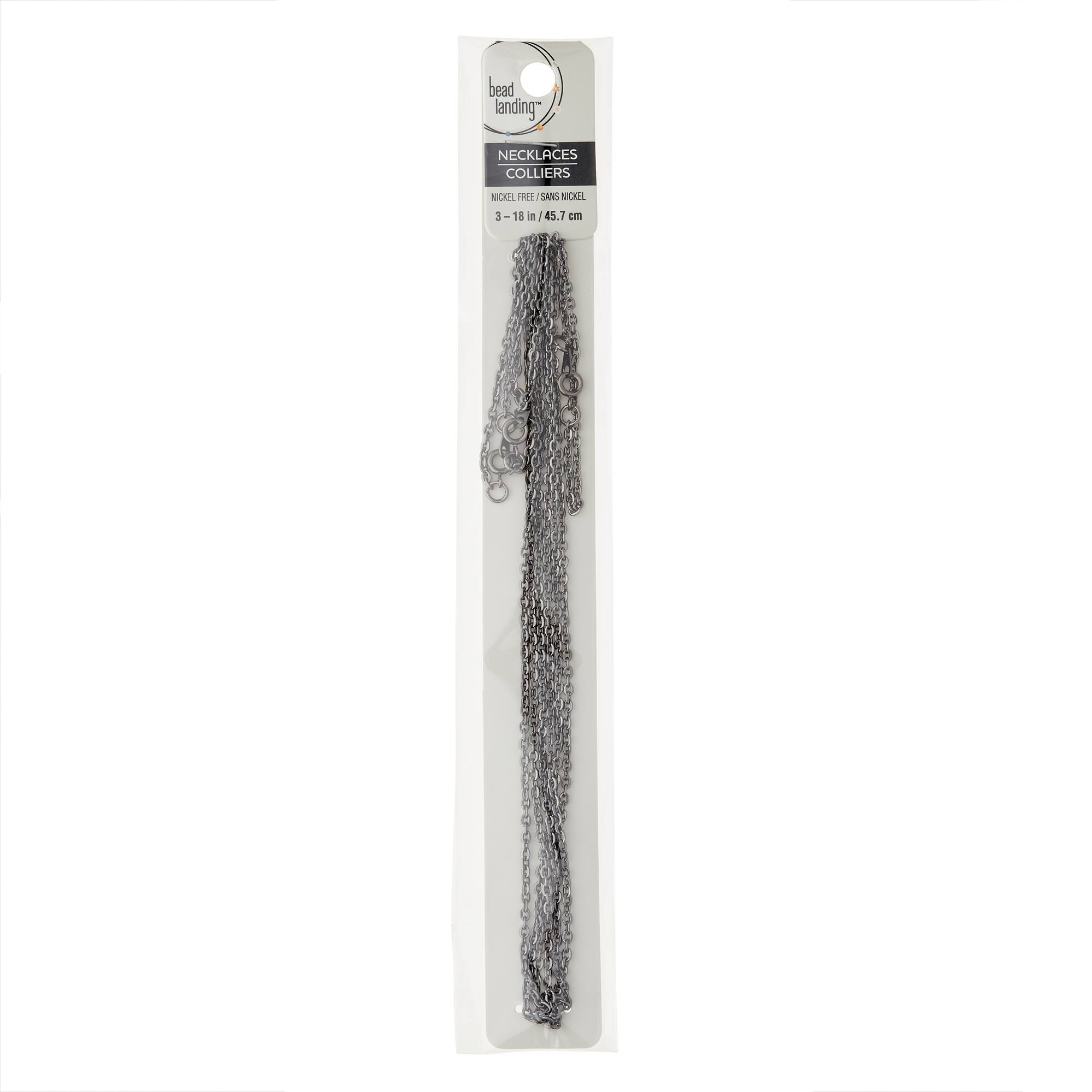 12 Packs: 3 ct. (36 total) 18" Hematite Chains by Bead Landing™